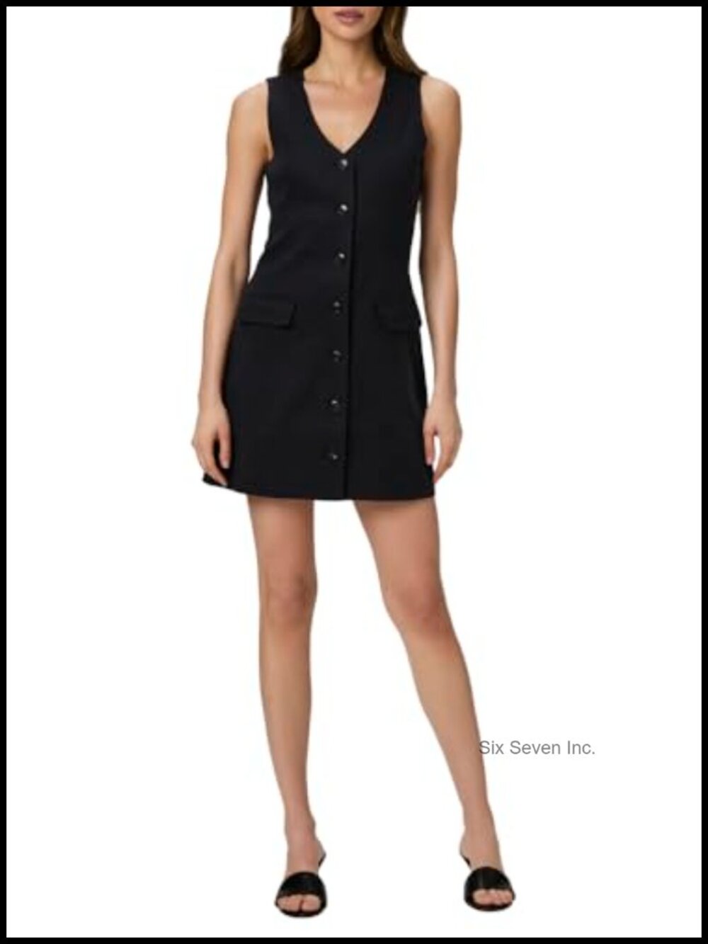 Mini V-Neck Sleeveless Casual Dress